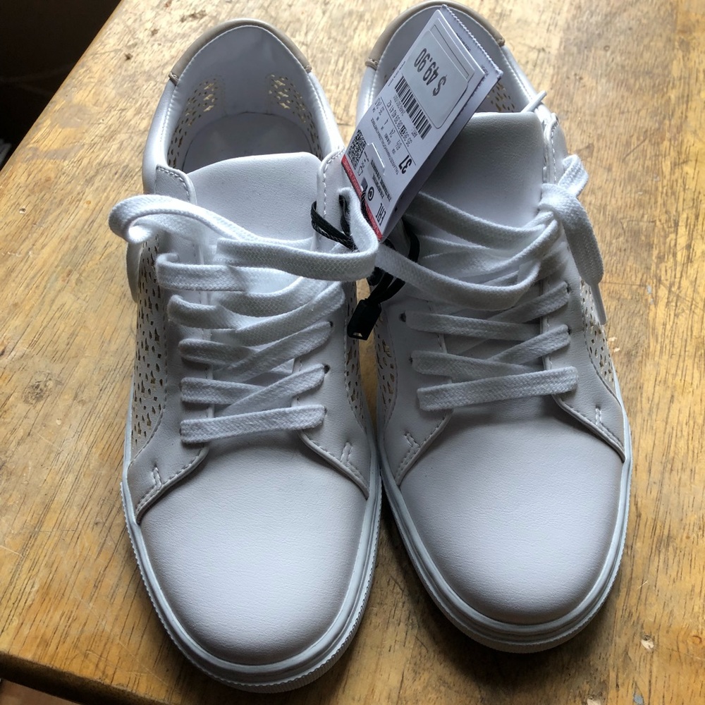 Zara Perforated White Sneakers